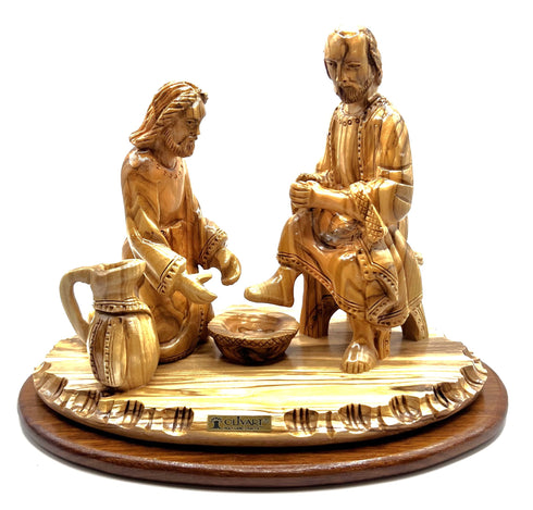 Jesus Washing His Disciples Feet Olive Wood